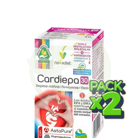 Pack 2x Cardiepa 30 Cápsulas Nova Diet