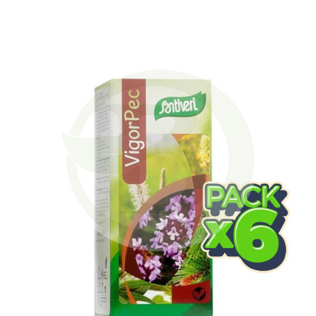Pack 6x Jarabe Vigor Pec 240Ml. Santiveri