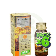 Pack 6x Sanaflor Compridos 2 Erbacalm 30Gr. Santiveri