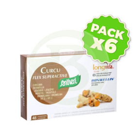 Pack 6x Curcu Flex Superactive 48 Comprimidos Santiveri
