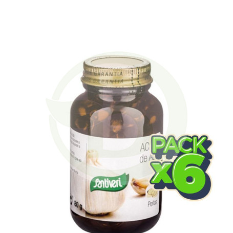 Pack 6x Aceite De Ajo 115 Perlas Santiveri