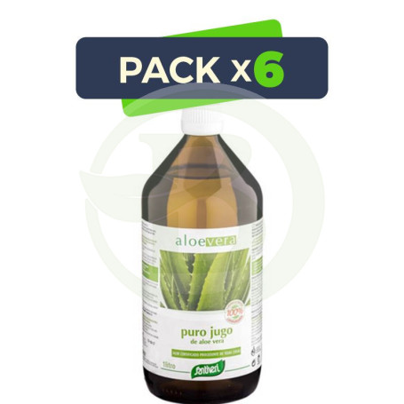 Pack 6x Aloe Vera Jugo 1Lt. Santiveri