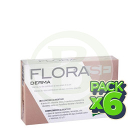 Pack 6x Florase Derma 40 Cápsulas Santiveri