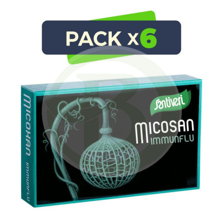 Pack 6x Micosan Immunflu 40 Cápsulas Santiveri