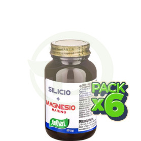 Pack 6x Silicio con Magnesio Marino 60 Cápsulas Santiveri