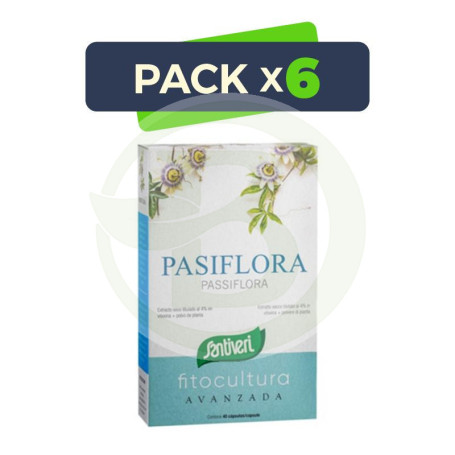 Pack 6x Pasiflora 40 Cápsulas Santiveri