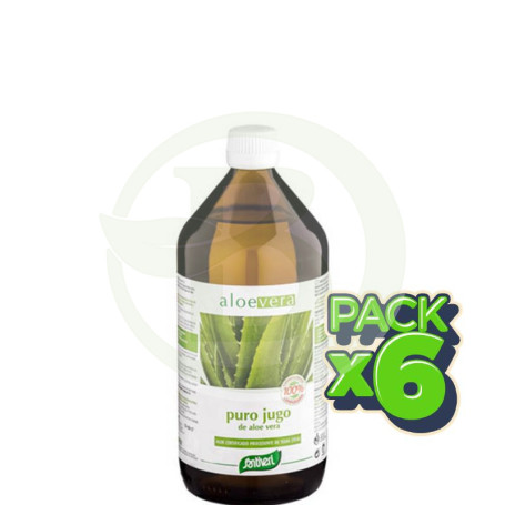 Pack 6x Aloe Vera Jugo 500Ml. Santiveri