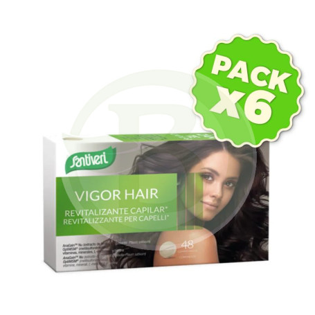 Pack 6x Vigor Hair Revital Capilar 48 Comprimidos Santiveri