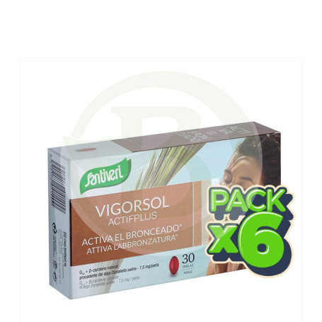 Pack 6x Vigor Sol Actif Plus 30 Perlas Santiveri
