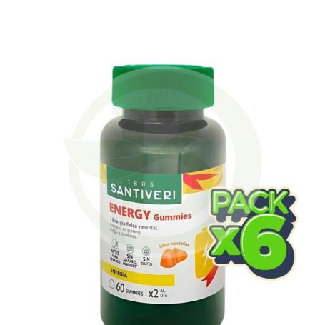Pack 6x Energy Gummies 60 Gominolas Masticables Santiveri