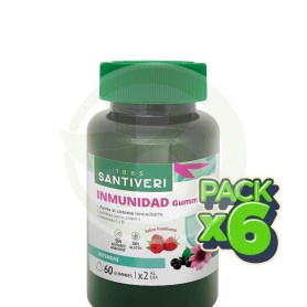 Pack 6x Inmunidad Gummies 60 Gominolas Masticables Santiveri