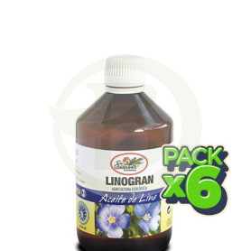 Pack 6x Linogran (Aceite de Lino) BIO 500Ml. El Granero