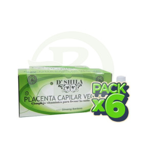 Pack 6x Placenta Vegetal con Ginseng 25Ml. Shila