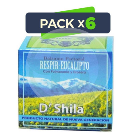 Pack 6x Balsamo Pectoral Respir-Eucalipto 50Ml. Shila
