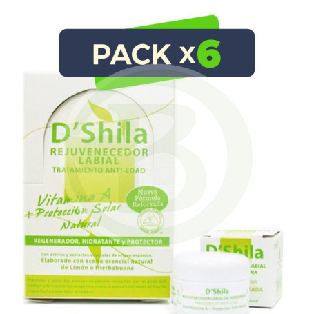 Pack 6x Rejuvenecedor Labial Hierbabuena 15Ml. Shila