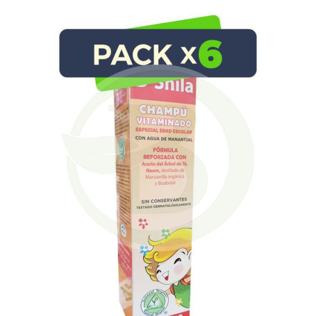 Pack 6x Champú Vitaminado Edad Escolar 1Lt. Shila