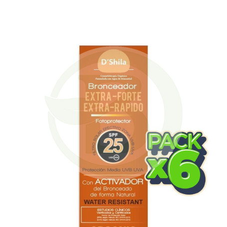 Pack 6x Bronceador Extraforte Spf20 200Ml. Shila