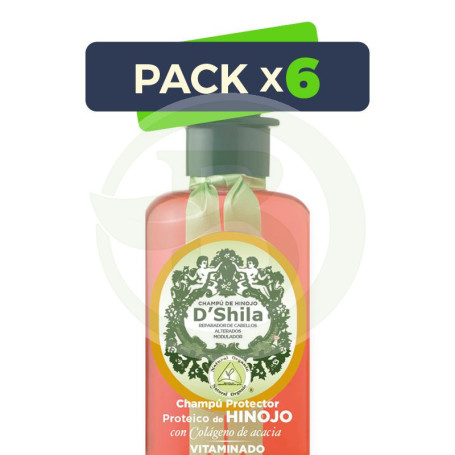 Pack 6x Champú Proteico De Hinojo 300Ml. Shila