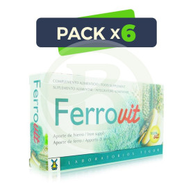 Pack 6x Ferrovit 30 Cápsulas Tegor