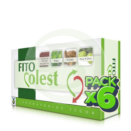 Pack 6x Fito Colest 60 Cápsulas Tegor