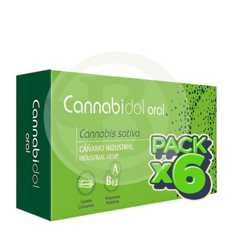 Pack 6x Cannabidol Oral 60 Cápsulas Tegor