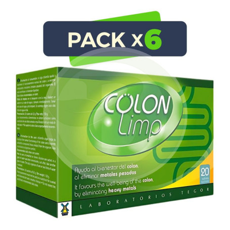Pack 6x Colon Limp 20 Sobres Tegor