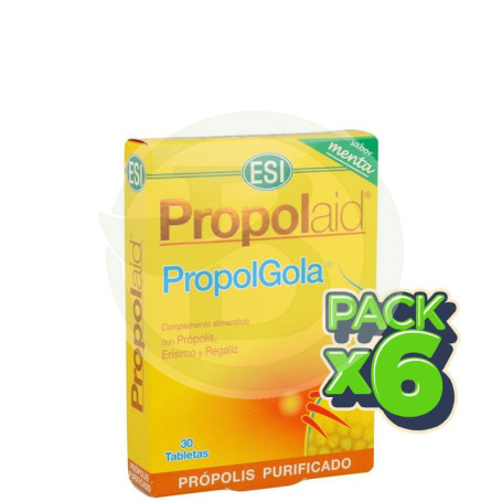 Pack 6x Propolaid Propolgola Menta 30 Tabletas ESI - Trepat Diet