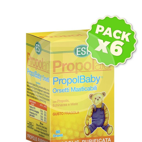 Pack 6x Propolaid Propolbaby 80 Osos Masticables ESI - Trepat Diet