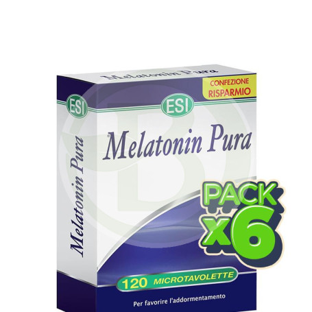 Pack 6x Melatonina 120 Tabletas 1Mg. ESI - Trepat Diet