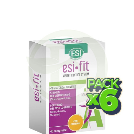 Pack 6x Fit Activa con Cafeína 40 Comprimidos Esi