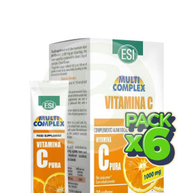 Pack 6x Vitamina C Polvo 1000Mg 20 Sobres Esi