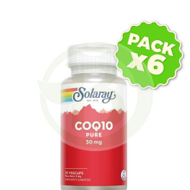 Pack 6x Pure CoQ10 30Mg. 30 Cápsulas Solaray