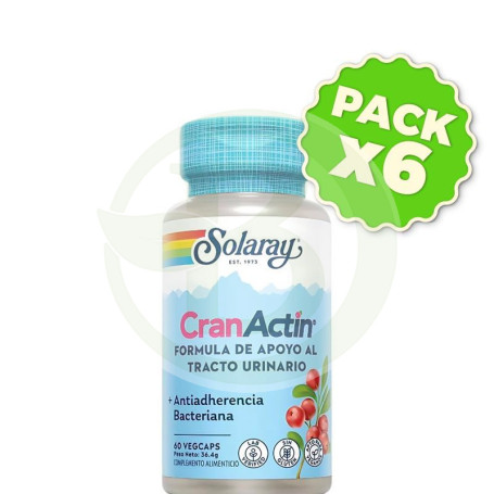 Pack 6x Cran Actin 60 Cápsulas Solaray