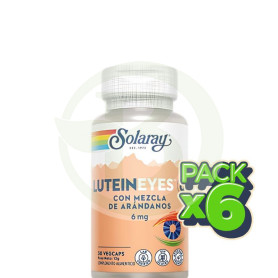 Pack 6x Lutein Eyes 6Mg. 30 Cápsulas Solaray