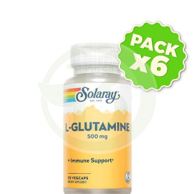 Pack 6x L-Glutamine 500Mg. 50 Cápsulas Solaray