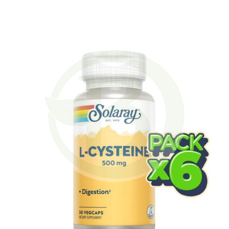 Pack 6x L-Cisteína 500Mg. 30 Cápsulas Solaray