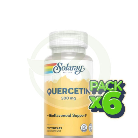 Pack 6x Quercetín Non Citrus 90 Cápsulas Solaray