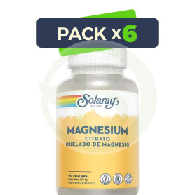 Pack 6x Magnesium 90 Cápsulas Solaray