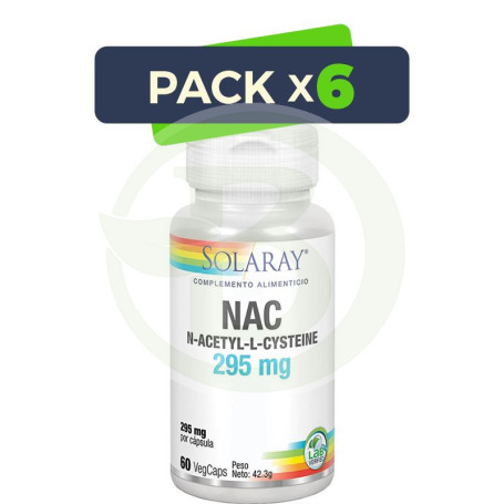 Pack 6x NAC 60 Cápsulas Solaray