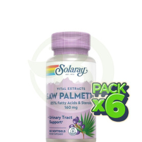Pack 6x Saw Palmetto 60 Perlas Solaray