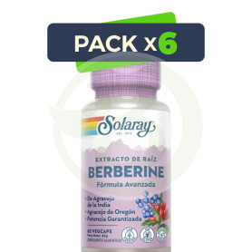 Pack 6x Berberine 60 Cápsulas Solaray