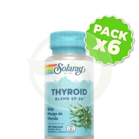 Pack 6x Thyroid Blend 100 Cápsulas Vegetales Solaray