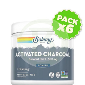 Pack 6x Carbón Activo 75Gr. Solaray