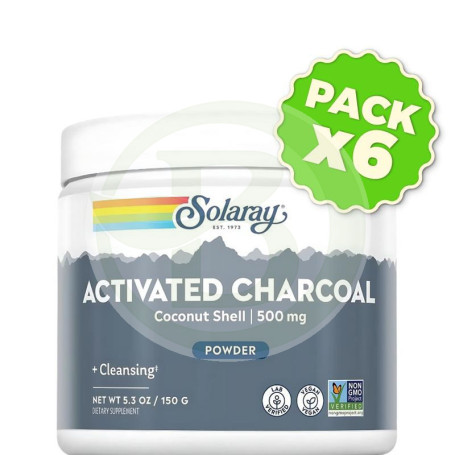 Pack 6x Carbón Activo 75Gr. Solaray