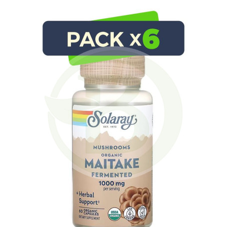 Pack 6x Maitake 500Mg. 60 Cápsulas Solaray