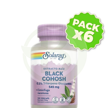 Pack 6x Black Cohosh 120 Cápsulas Solaray