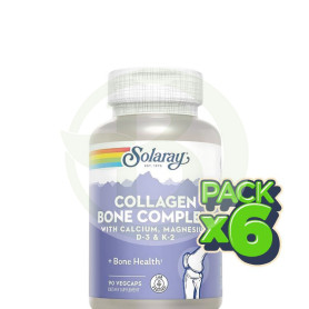Pack 6x Collagen Bone Complete 90 Cápsulas Vegetales Solaray
