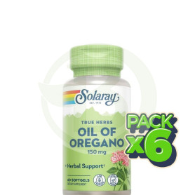 Pack 6x Oil Oregan 150Mg. 60 Perlas Solaray