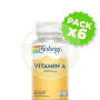 Pack 6x Vitamina a 10,000 Ui - 60 Vegcaps Solaray