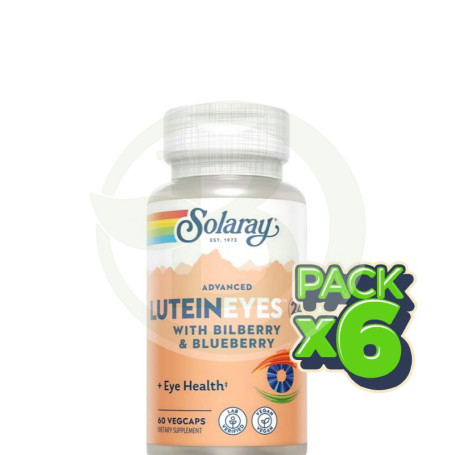 Pack 6x Advanced Lutein Eyes Tm 24Mg 60 Vegcaps Solaray